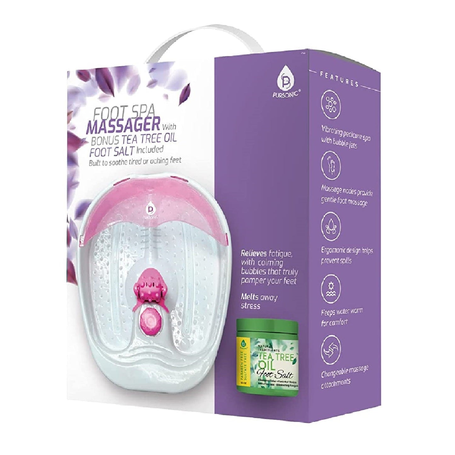 Foot Spa Massager with Tea Tree Oil Foot Salt Scrub (Warming Function) - Pursonic - Little Red General Store