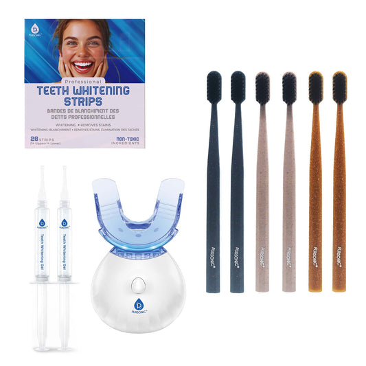 Pursonic LED Teeth Whitening Solution, Whitening Strips & Charcoal Toothbrush Bundle - Pursonic - Little Red General Store
