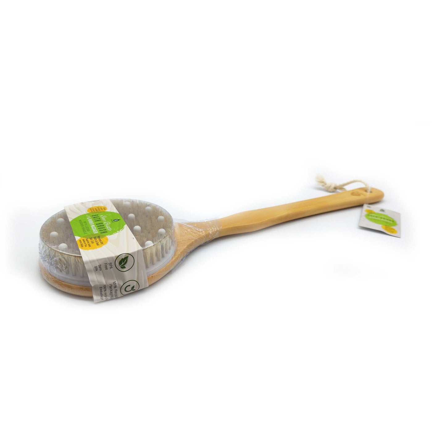 Boar Bristle & Rubber Massager with Lotus Wooden Handle - Pursonic - Little Red General Store