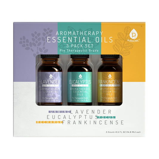 3 Pack Aromatherapy Essential oils (Lavender, Eucalyptus, Frankincense) - Pursonic - Little Red General Store