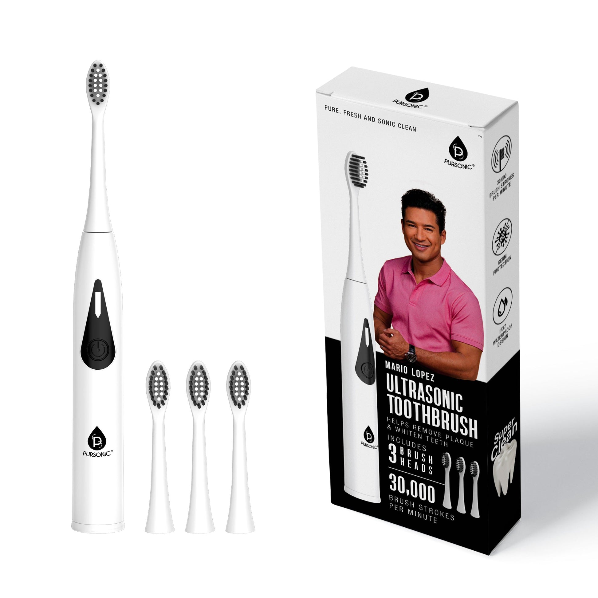 Mario Lopez Triple - Head Electric Tooth Wizard - 30,000 Strokes Per a Minute - Pursonic - Little Red General Store