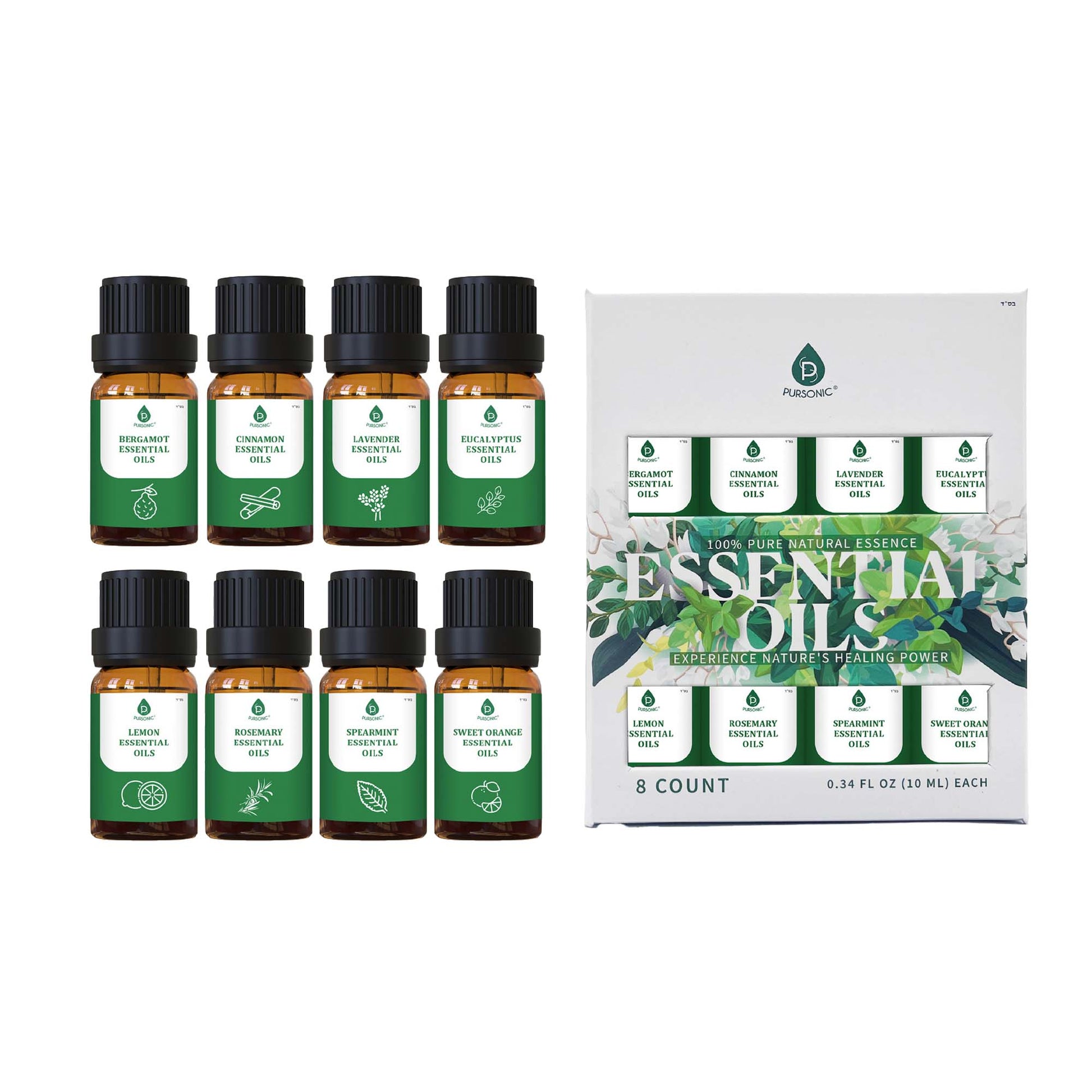 🌿 100% Pure Natural Essence Essential Oils Collection – Aromatherapy at Its Finest! 🌿 - Pursonic - Little Red General Store