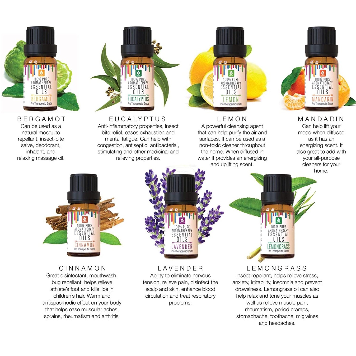 14 Pack of 100% Pure Essential Aromatherapy Oils - Pursonic - Little Red General Store