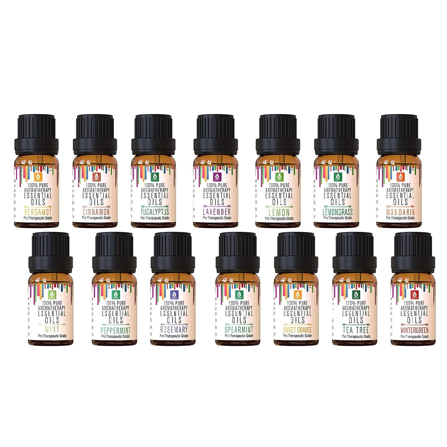 14 Pack of 100% Pure Essential Aromatherapy Oils - Pursonic - Little Red General Store