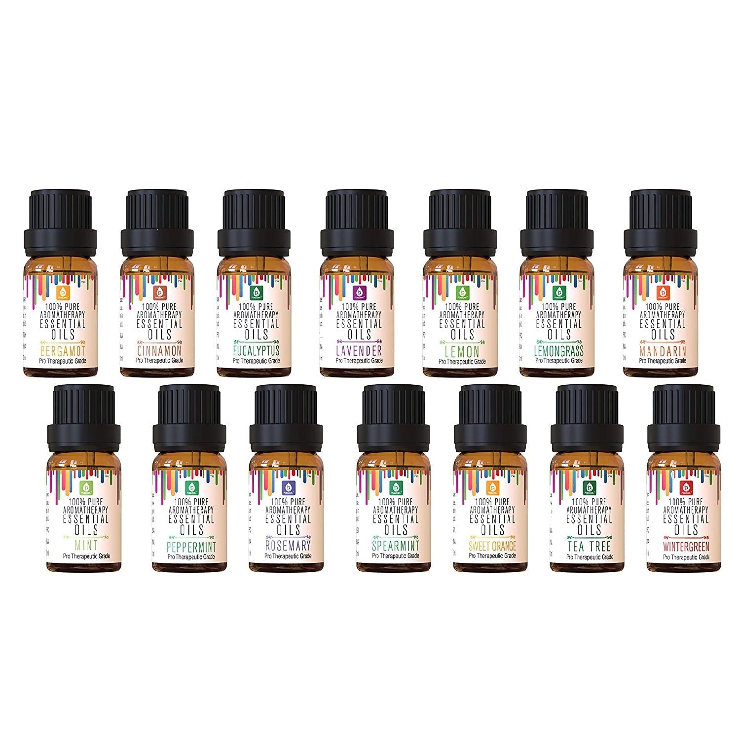 14 Pack of 100% Pure Essential Aromatherapy Oils - Pursonic - Little Red General Store
