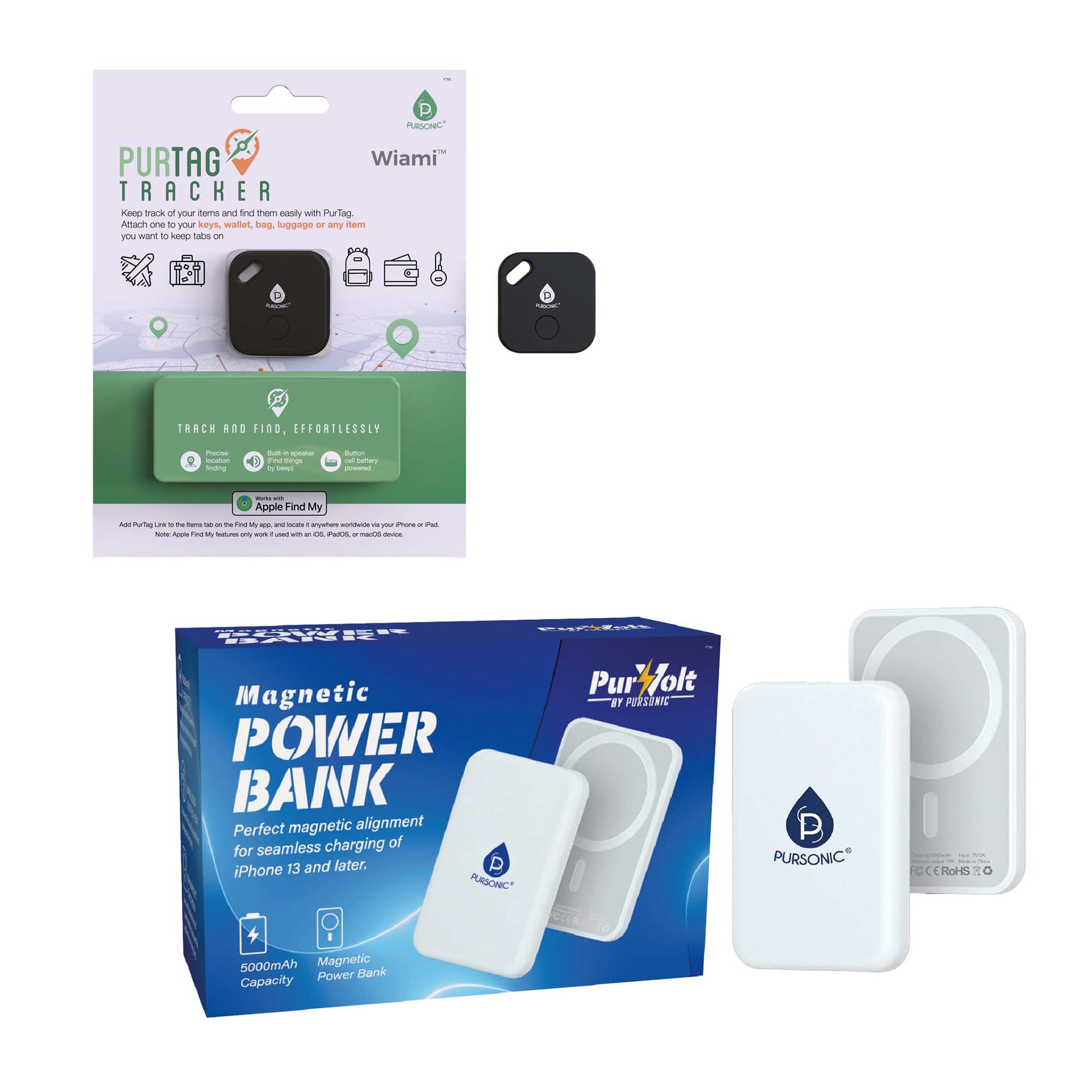 🧳 Pursonic Stay Charged & Never Lose Track Travel Bundle🌍 - Pursonic - Little Red General Store