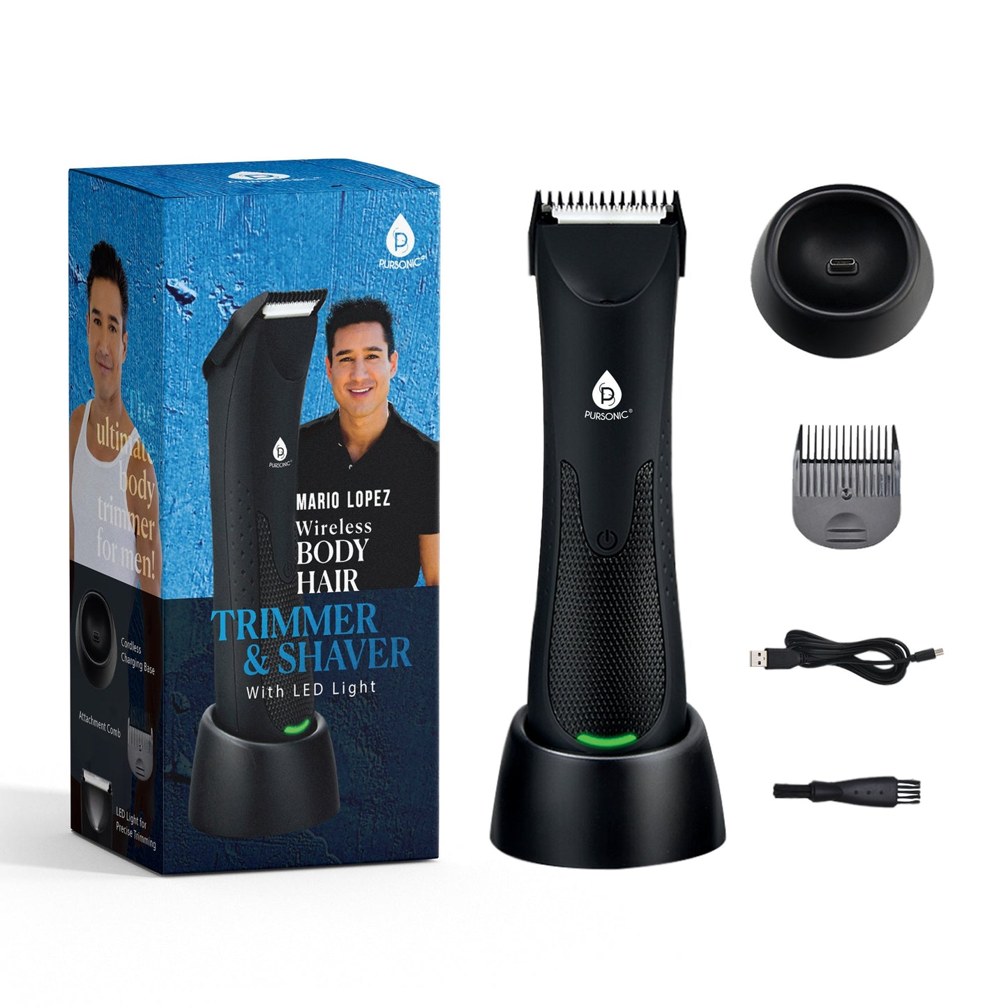 Mario Lopez Wireless Body Hair Trimmer & Shaver - Pursonic - Little Red General Store