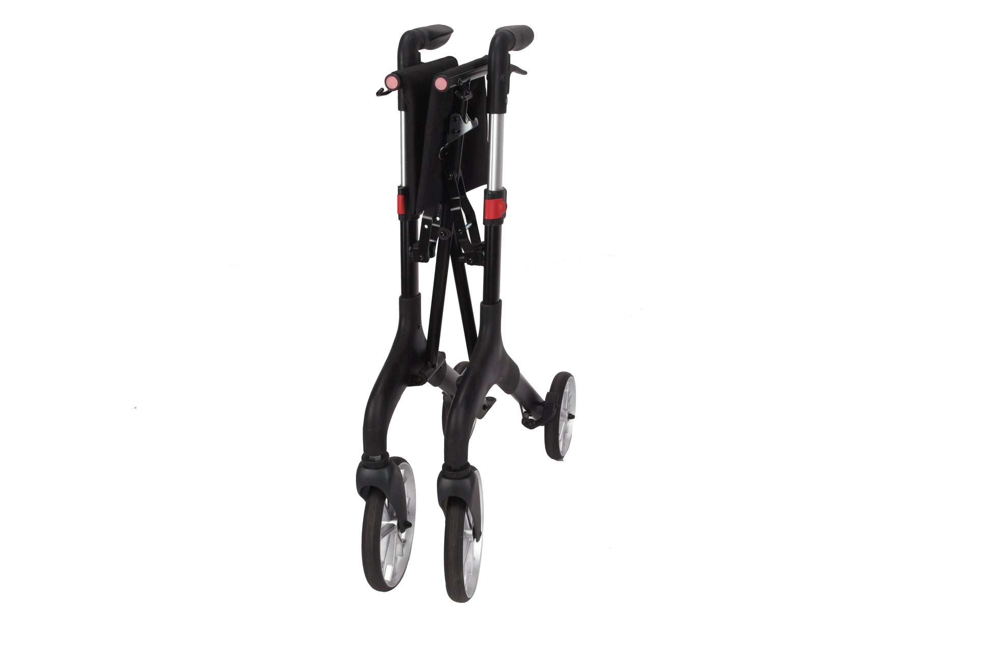 Foldable Wheeled Walker with Adjustable Height, 9 - Inch Front and 8 - Inch Rear Wheels, 300 lb Capacity - Pursonic - Little Red General Store