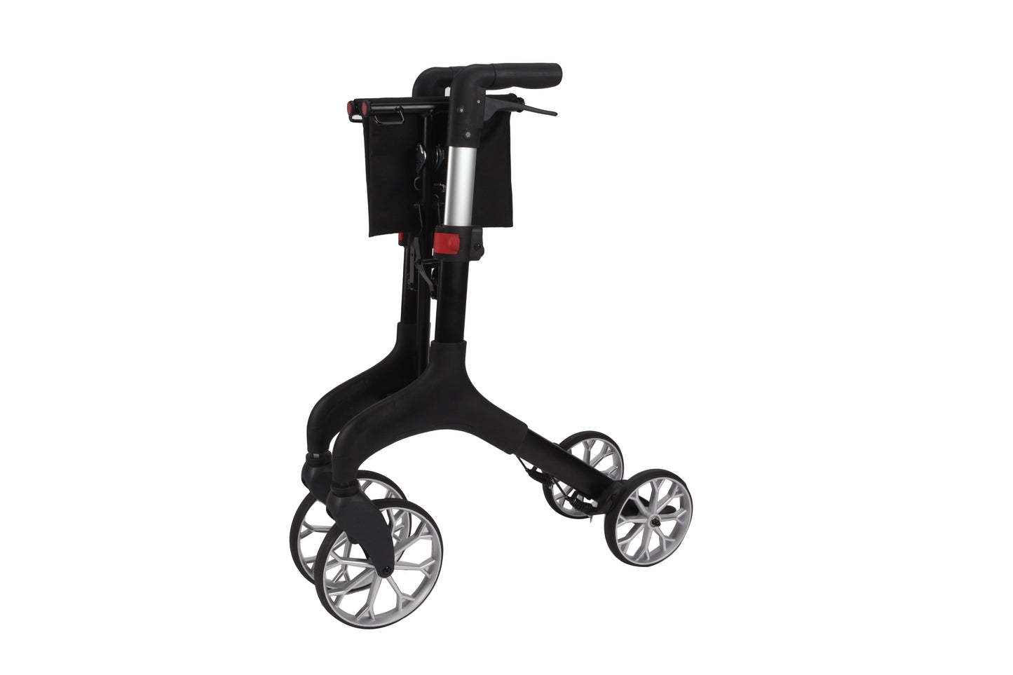 Foldable Wheeled Walker with Adjustable Height, 9 - Inch Front and 8 - Inch Rear Wheels, 300 lb Capacity - Pursonic - Little Red General Store