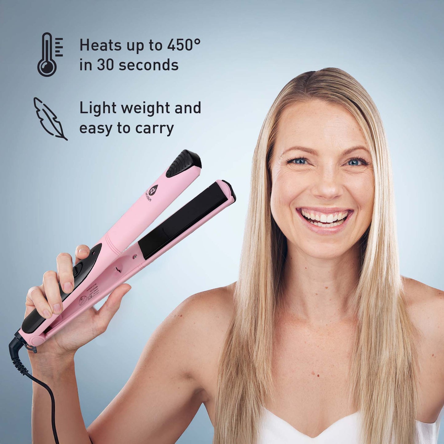 Hair Styling Power Bundle: One Step Hair Dryer & Volumizer Brush + Professional Salon Quality Flat Iron Hair Straightener With Free Travel Straightener - Pursonic - Little Red General Store