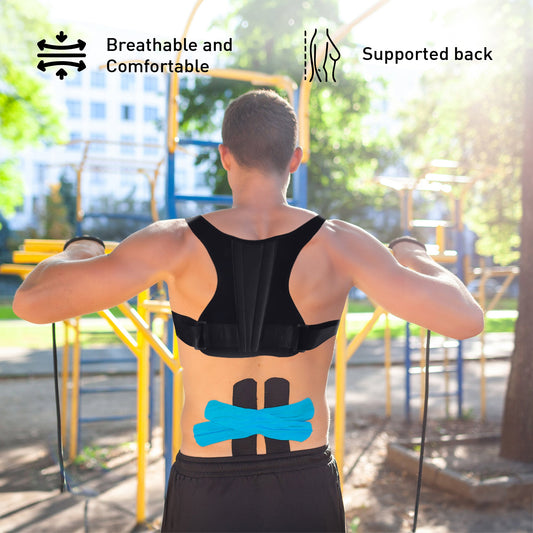 Adjustable Posture Corrector With Back Support Bar & Breathable Upper Back Brace - Pursonic - Little Red General Store