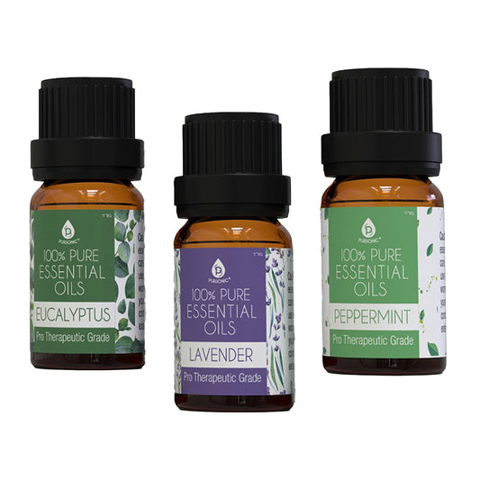 3 pack of 100% Pure Essential Oils (Eucalyptus, Lavender & Peppermint) - Pursonic - Little Red General Store
