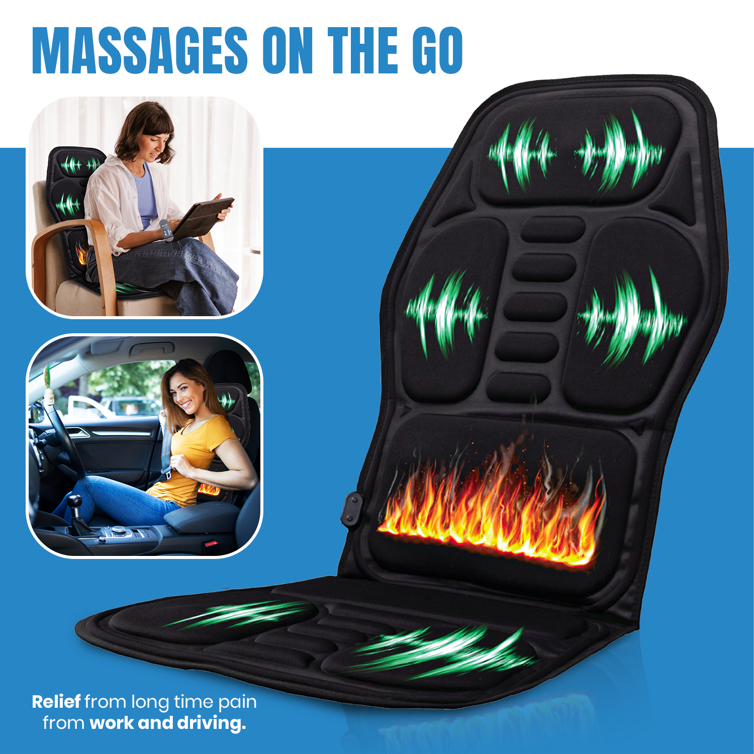 Pursonic Chair Cushion With Heat and Vibration - Pursonic - Little Red General Store