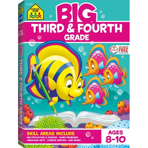 School Zone Big Third & Fourth Grade Workbook