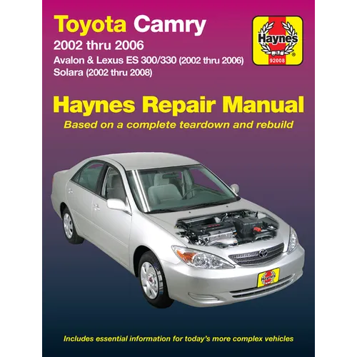 Toyota Camry, Avalon, Lexus Es 300 & 330 2002 Thru 2006 & Toyota Solara 2002 Thru 2008 Haynes Repair Manual: 2002 Thru 2006 - Avalon & Lexus Es 300/33