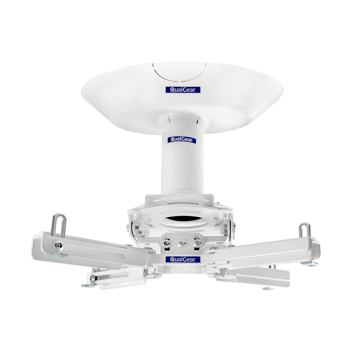 QualGear Projector Ceiling Mount Kit, Single Joist, White, QG-KIT-CA-3IN-W