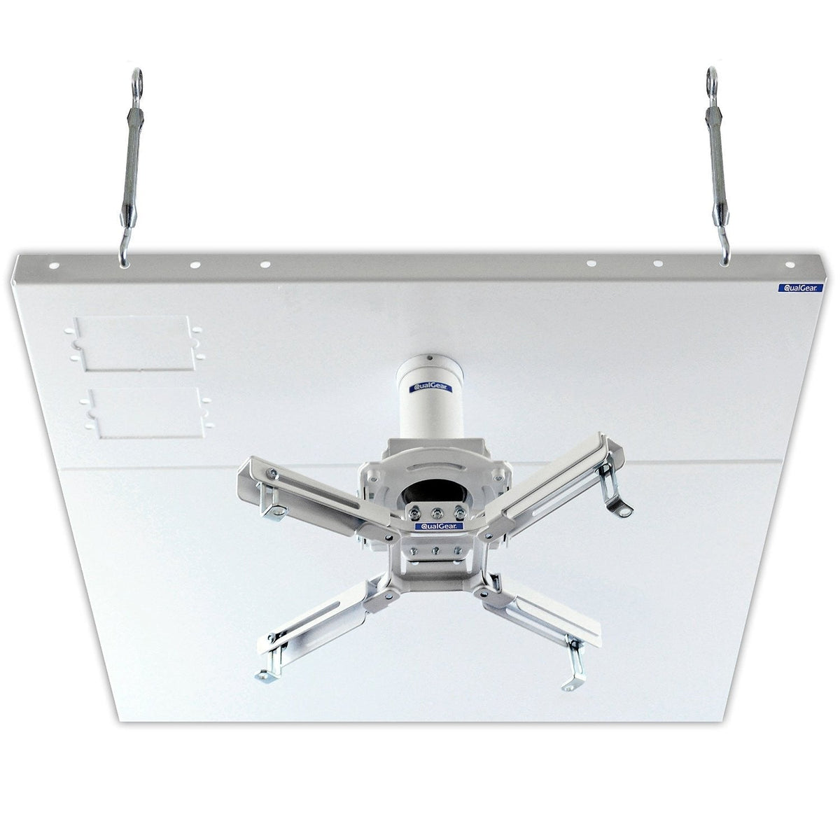 QualGear Drop Ceiling Projector Mount Kit, 2'x2', White, QG-KIT-S2-3IN-W