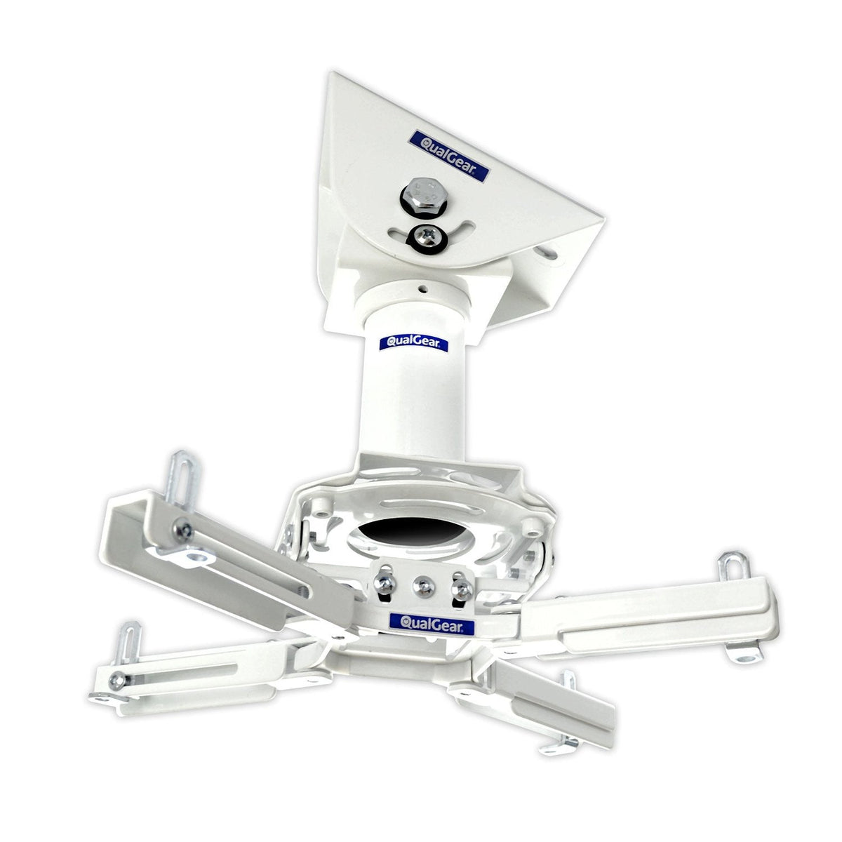 QualGear Sloped Ceiling Projector Mount Kit, White, QG-KIT-VA-3IN-W