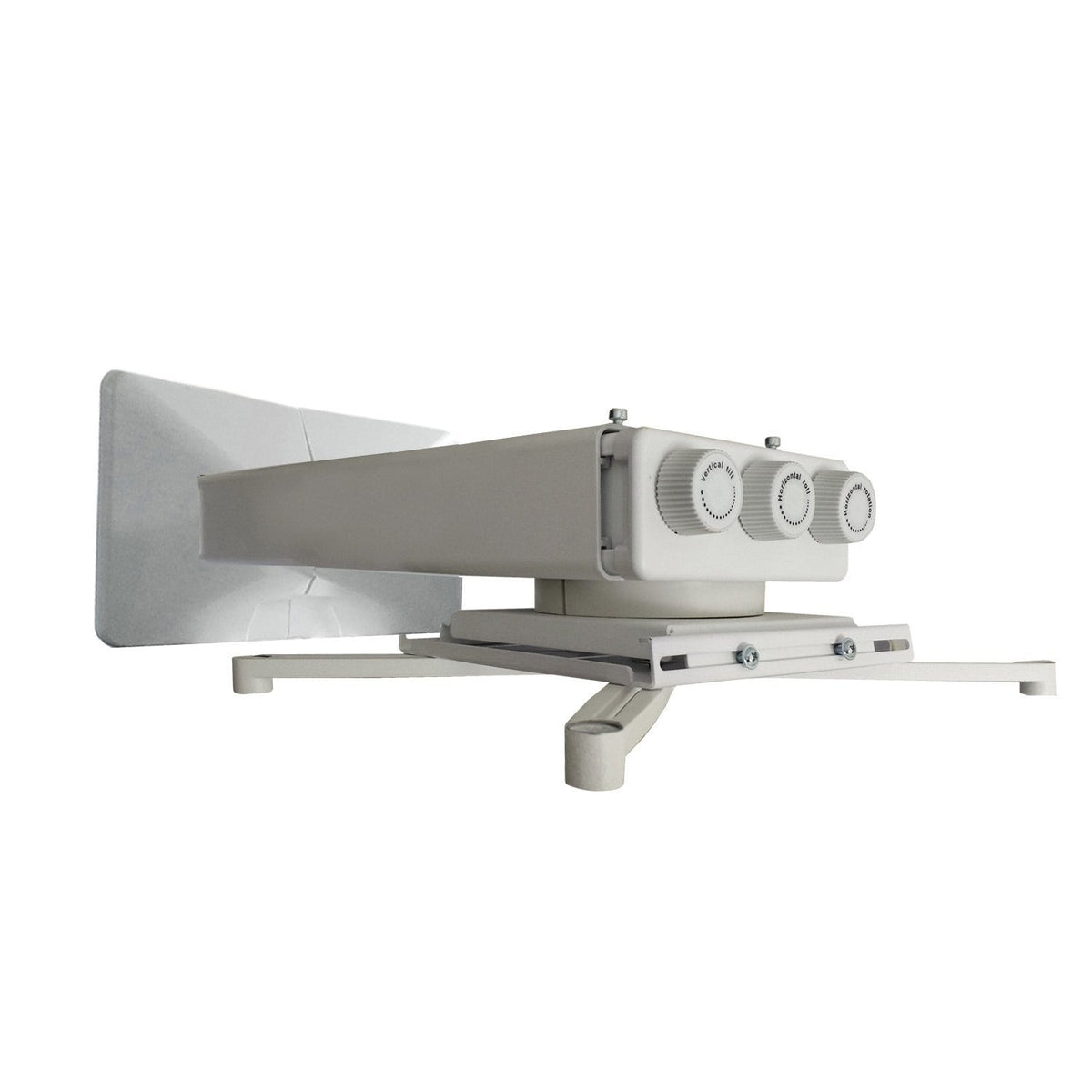 QualGear Projector Wall Mount with Fine Tune Adjustments, White, QG-PM-FT1-WHT