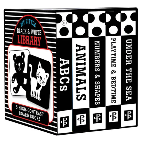 My Little Black and White Board Book Library - Set of 5 High Contrast Board Books
