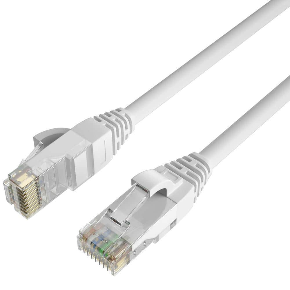 QualGear Cat 6 Round Ethernet Cable, CCA, 24 AWG, 250 MHz, RJ45