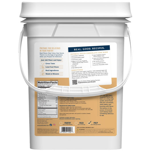 Quick Oats 4 Gallon Pail, 113 Servings