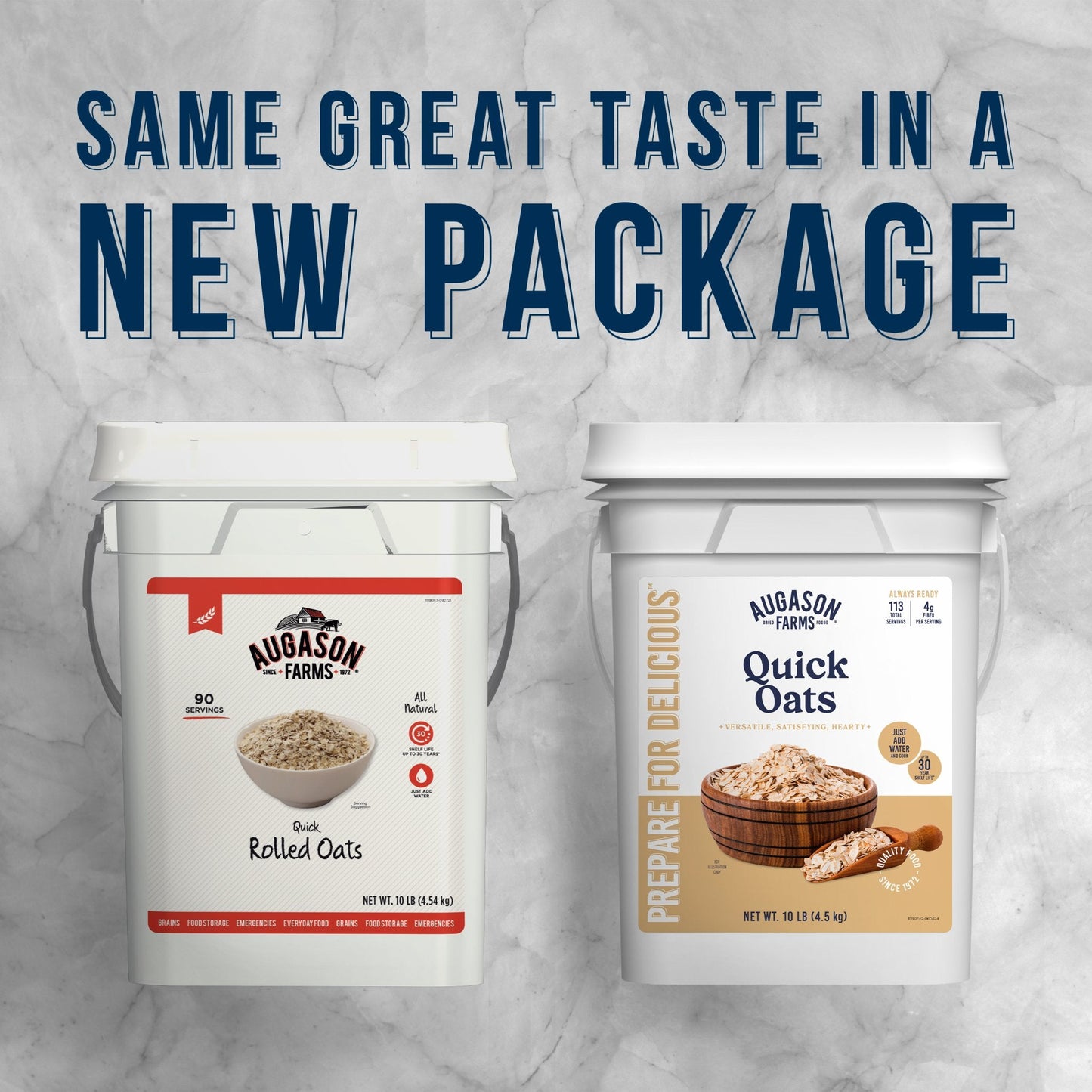 Quick Oats 4 Gallon Pail, 113 Servings