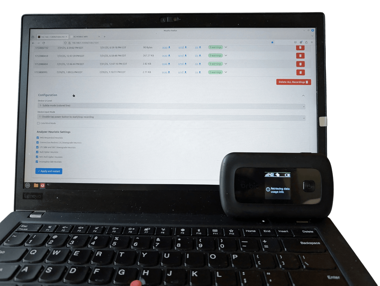 NEW – RayHunter IMSI Catcher & Stingray Detector | Orbic RC400L Mobile Hotspot • Factory Sealed • Professionally Installed at Shipment • Premium Edition