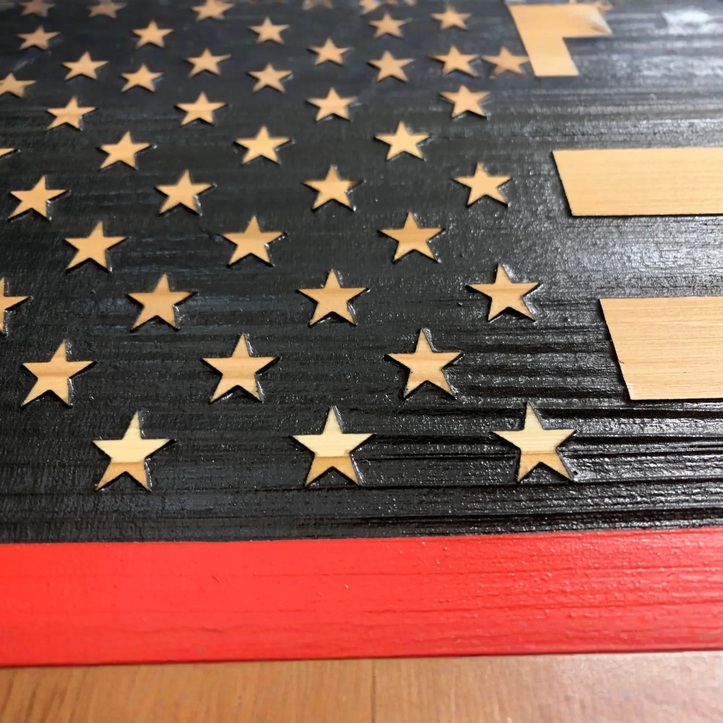 Red Line American Flag Hidden Gun Storage, Customizable Thin Red Line Concealment Flag for Firefighters