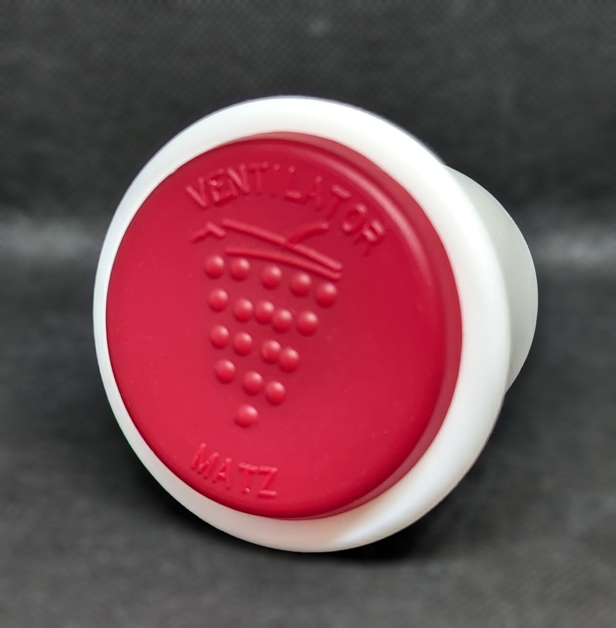 Fermenting Ventilating Tall Bung with Burgundy Top - 5 Pack - Free Shipping