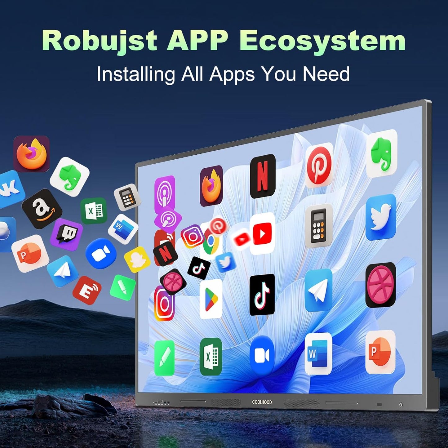 REHISK COOLHOOD 65" 4K Smart Whiteboard (Touchscreen, Android 13, Wireless Sharing, App Ecosystem) - ReHisk - Little Red General Store