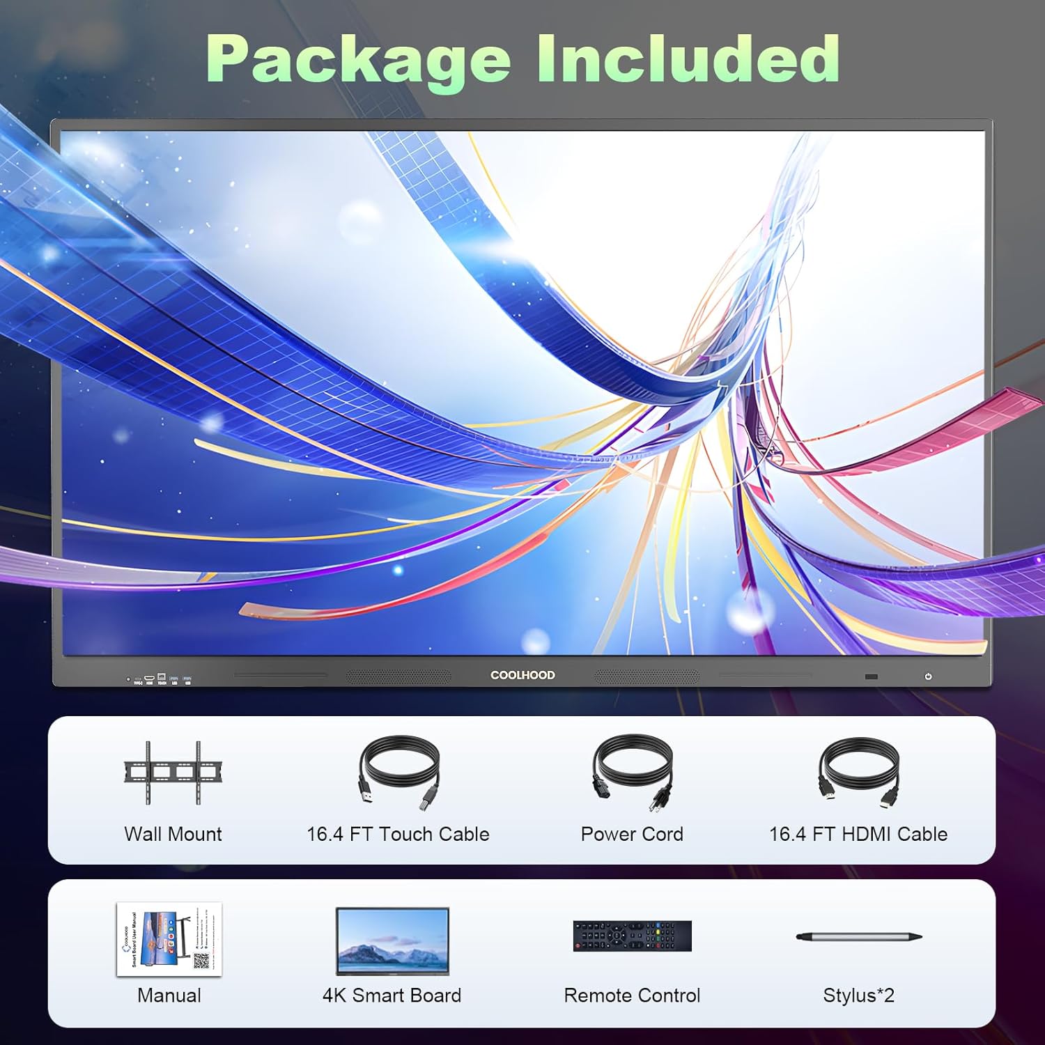 REHISK COOLHOOD 65" 4K Smart Whiteboard (Touchscreen, Android 13, Wireless Sharing, App Ecosystem) - ReHisk - Little Red General Store