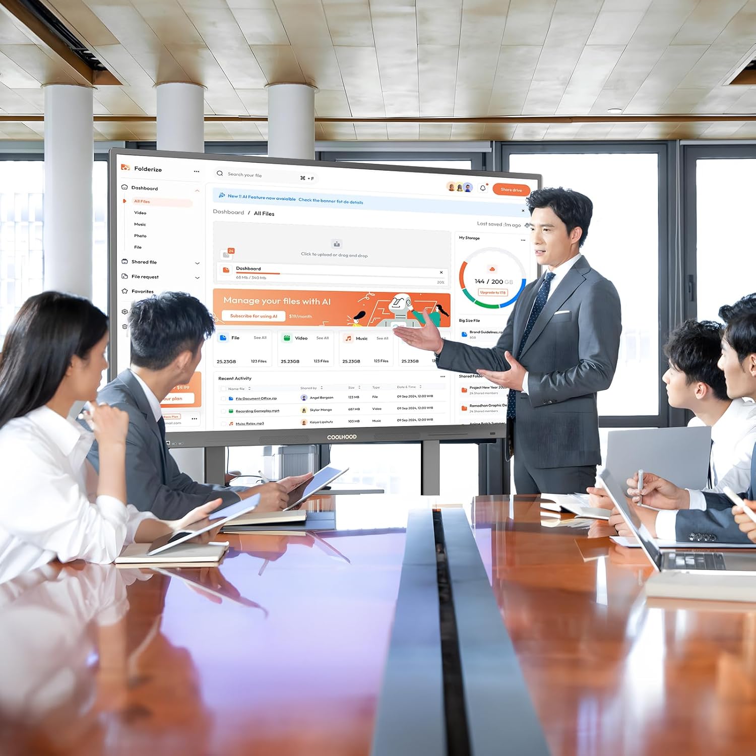 REHISK COOLHOOD 65" 4K Smart Whiteboard (Touchscreen, Android 13, Wireless Sharing, App Ecosystem) - ReHisk - Little Red General Store