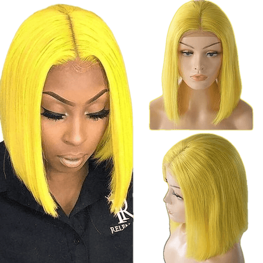 RIO Lace Front U Part Human Hair Bob Wig Straight