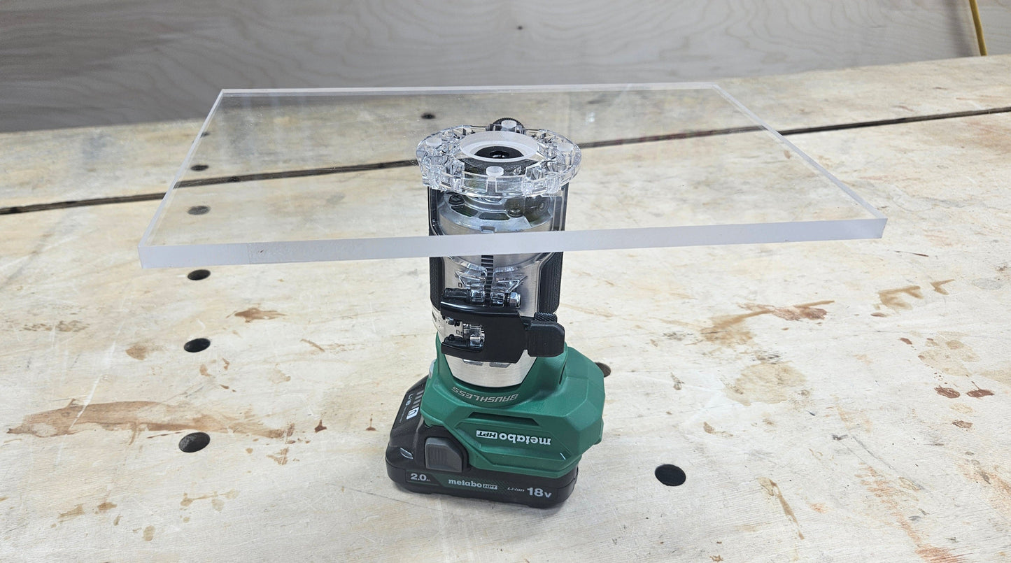 Rectangle Shaped Trim Router Plate, No tabs - Choose your router!