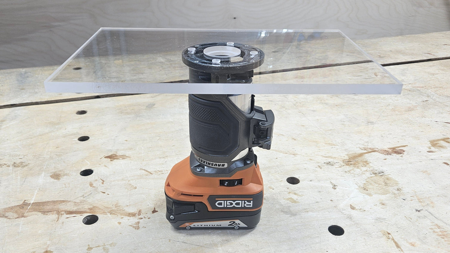 Rectangle Shaped Trim Router Plate, No tabs - Choose your router!