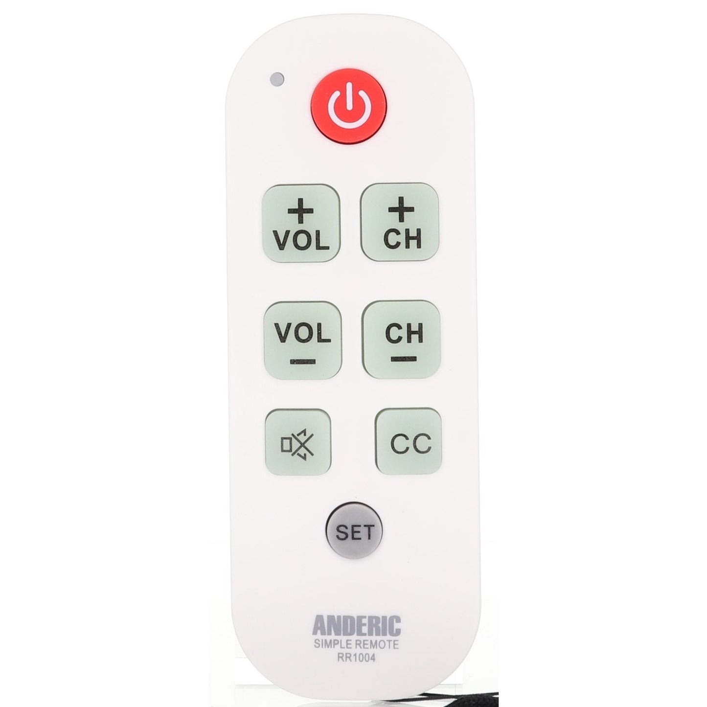 Anderic RR1004 Simple Big Button 1-Device TV Universal Remote Control