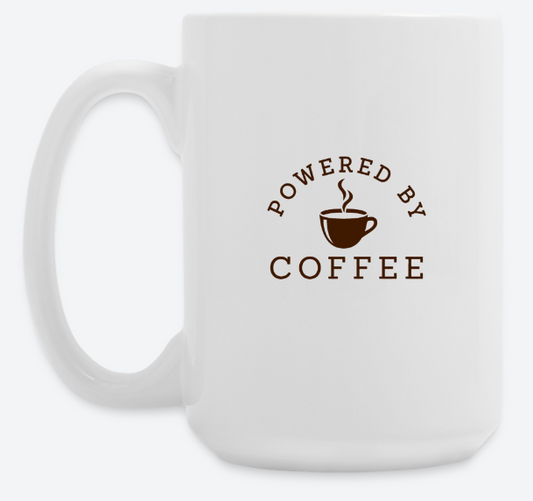 Powered By Coffee Mug - Rumble Bumble - Little Red General Store