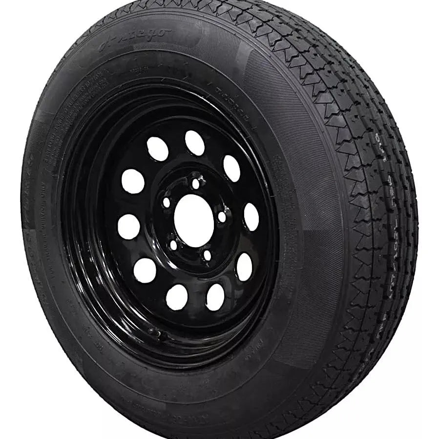 (Set of 4) Antego Tire and Wheel  205/75R15 Highway Terrain – 15.0-Inch Rim, 8-Ply-Ply Strength, Load 107.0, Speed M – Heavy-Duty Trailer Tire | A15604510096108ST20575R15-B4