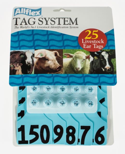 1-25 BLUE Allflex: Maxi Fem/Sm Male