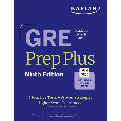 GRE Prep Plus, Ninth Edition (2025): Includes 6 Practice Tests, 1500+ Practice Questions + Online Access to a 500+ Question Bank, Video Tutorials, and