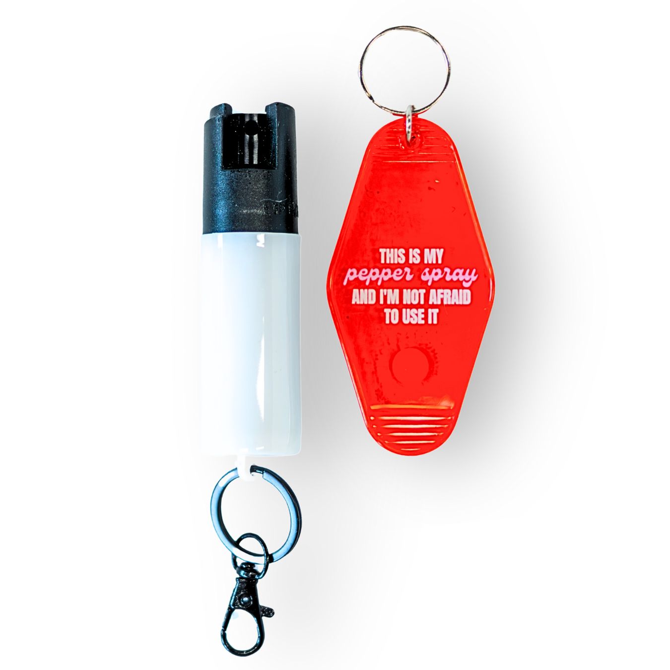 Motel Keychain + Pepper Spray Bundle - Safely Self Defense - Little Red General Store
