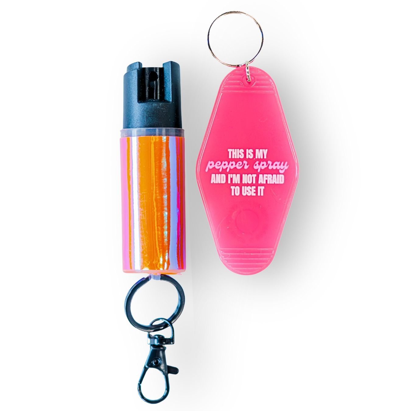 Motel Keychain + Pepper Spray Bundle - Safely Self Defense - Little Red General Store