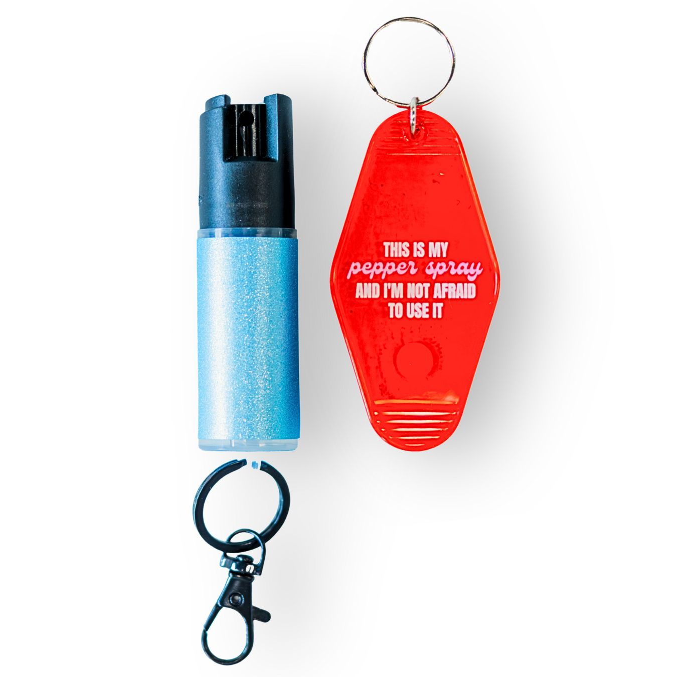 Motel Keychain + Pepper Spray Bundle - Safely Self Defense - Little Red General Store