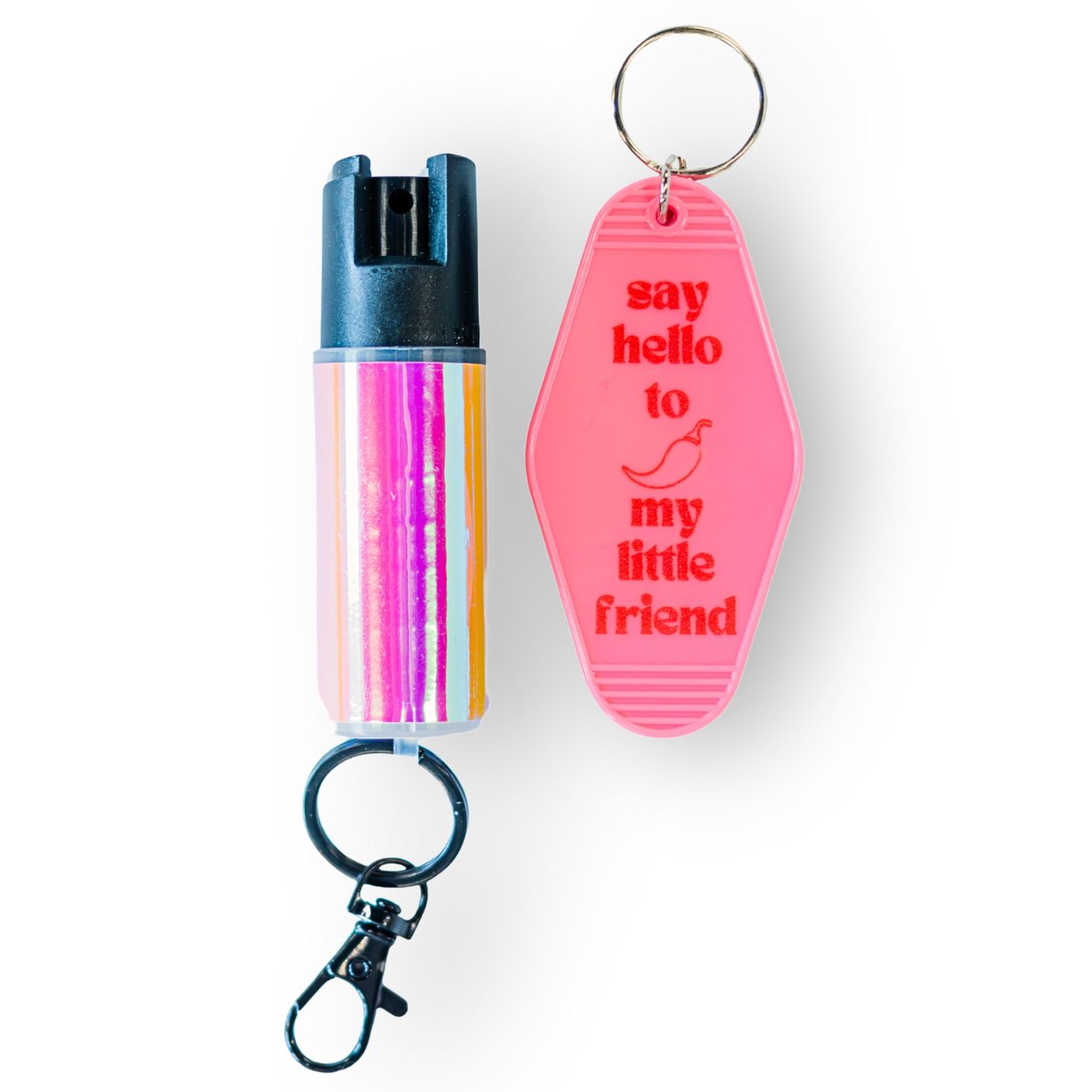 Motel Keychain + Pepper Spray Bundle - Safely Self Defense - Little Red General Store