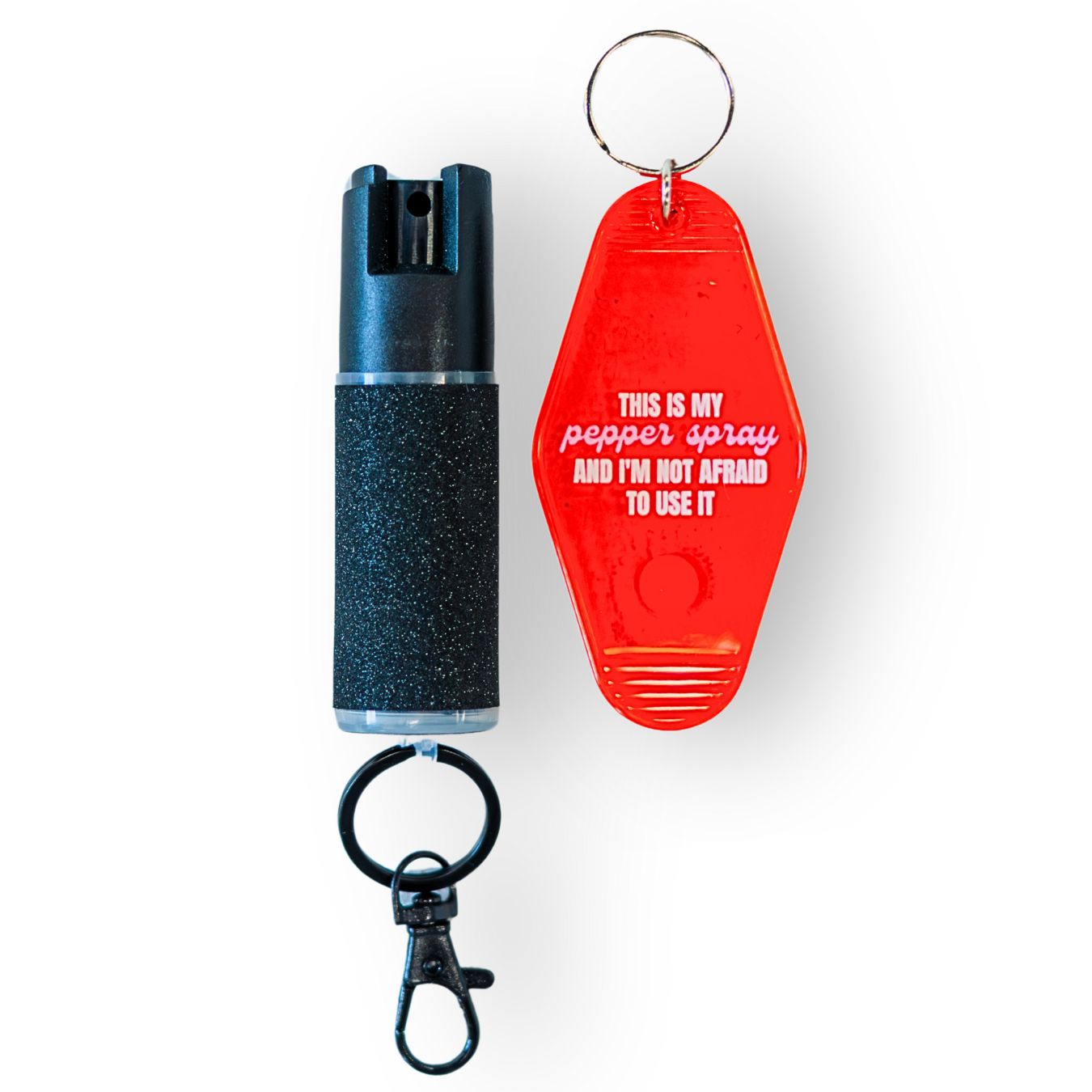 Motel Keychain + Pepper Spray Bundle - Safely Self Defense - Little Red General Store