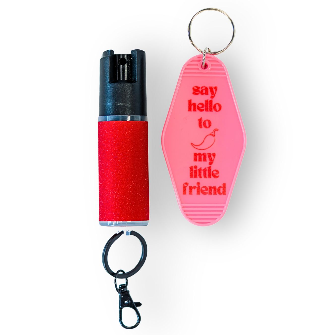 Motel Keychain + Pepper Spray Bundle - Safely Self Defense - Little Red General Store