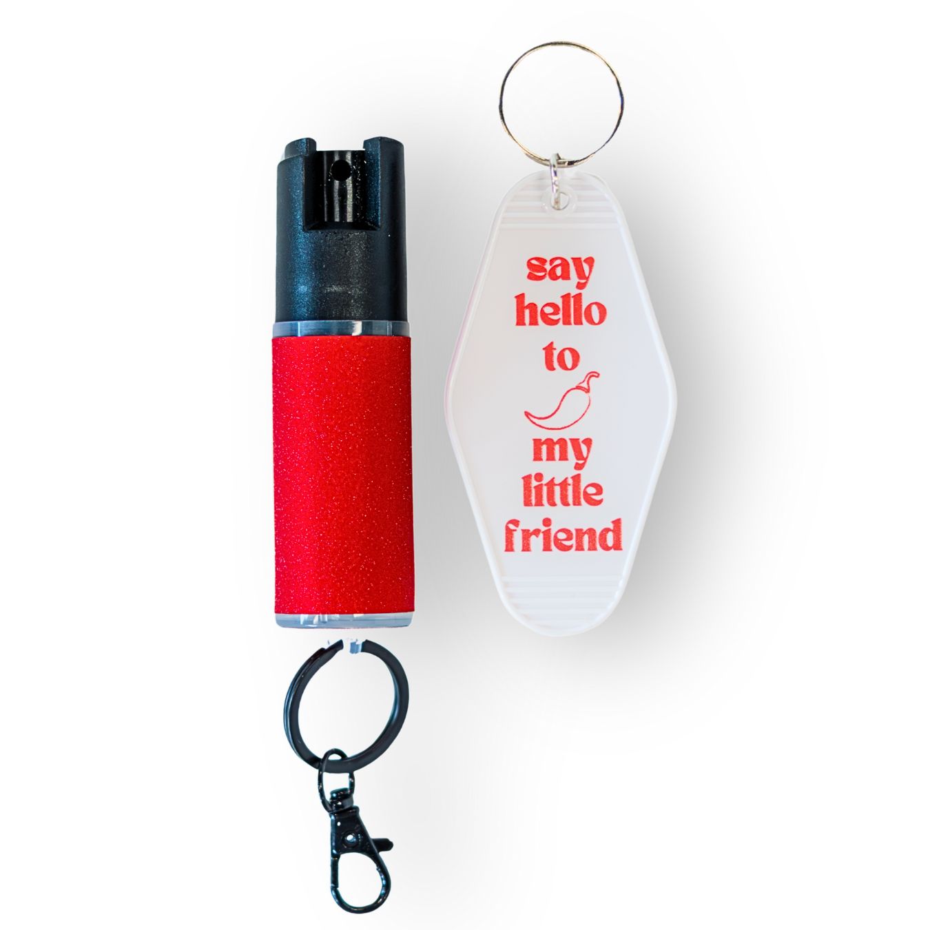 Motel Keychain + Pepper Spray Bundle - Safely Self Defense - Little Red General Store