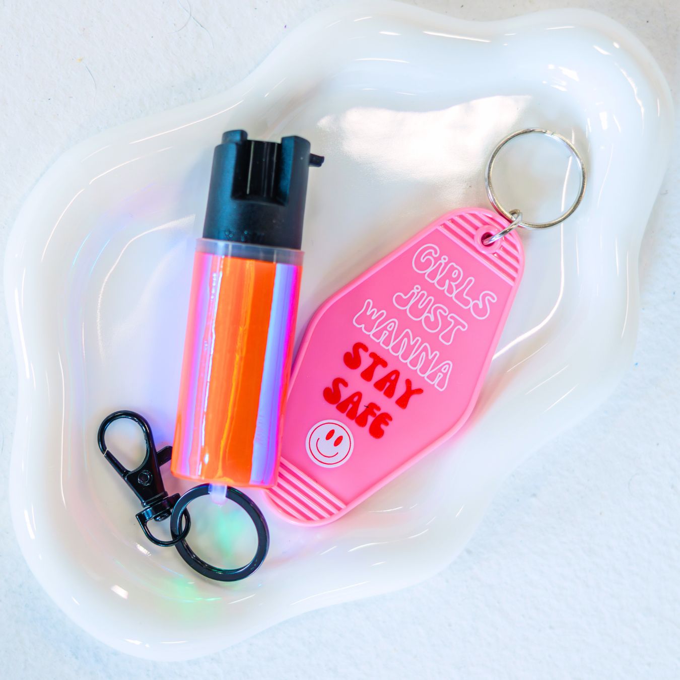 Motel Keychain + Pepper Spray Bundle - Safely Self Defense - Little Red General Store