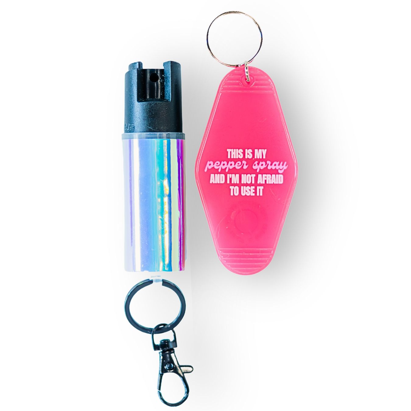 Motel Keychain + Pepper Spray Bundle - Safely Self Defense - Little Red General Store